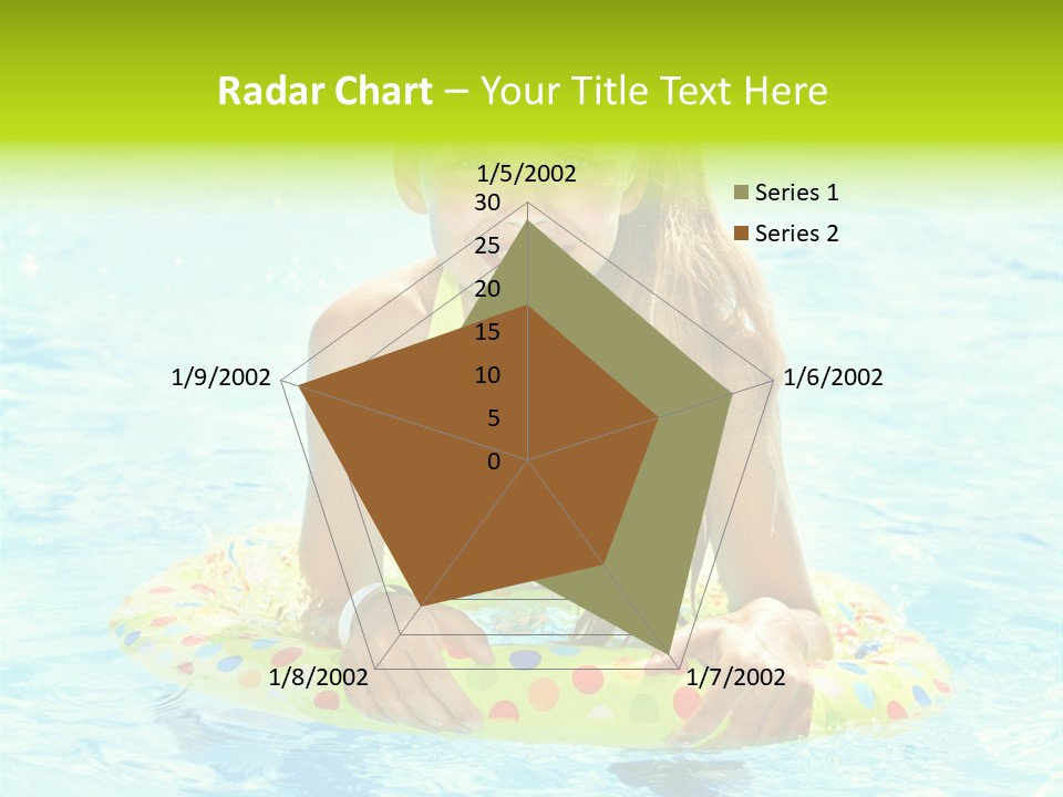 Water Park Swim Orange PowerPoint Template