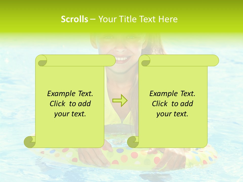 Water Park Swim Orange PowerPoint Template