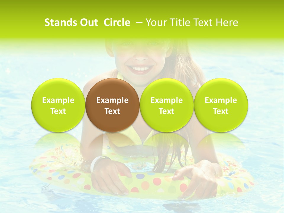 Water Park Swim Orange PowerPoint Template