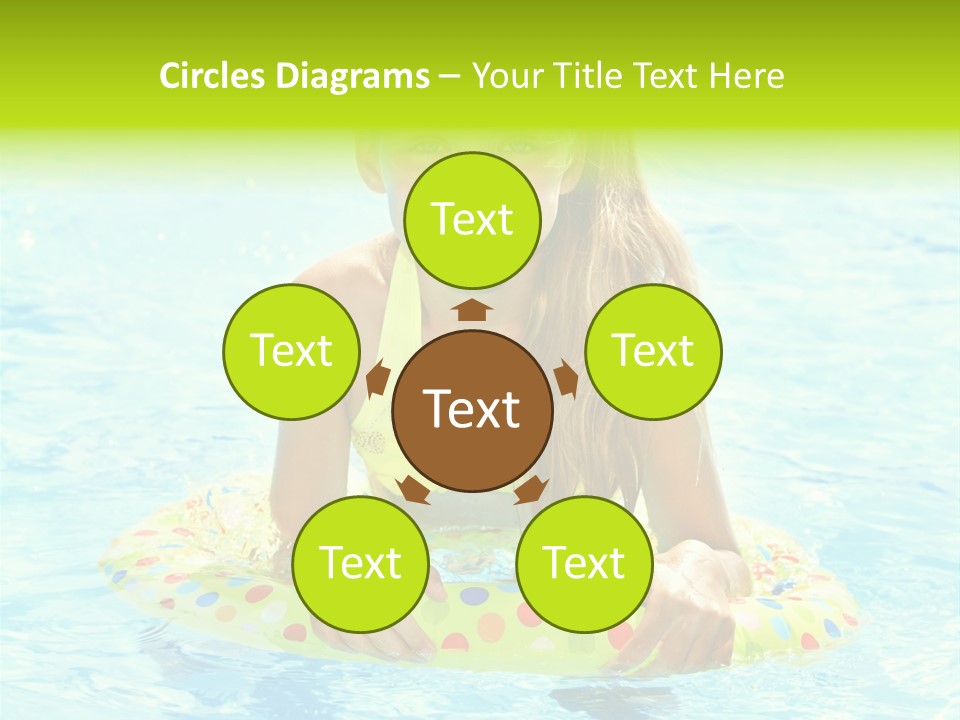 Water Park Swim Orange PowerPoint Template