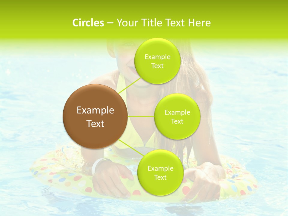 Water Park Swim Orange PowerPoint Template