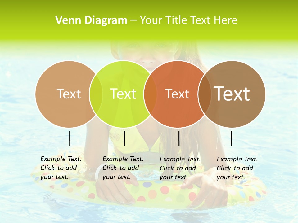 Water Park Swim Orange PowerPoint Template