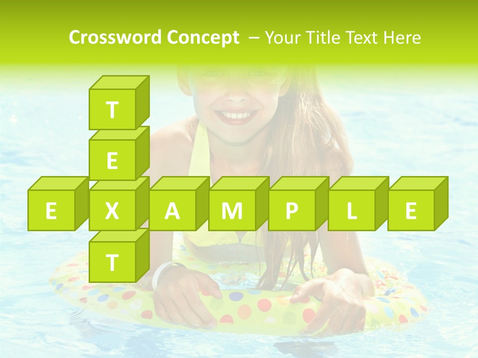 Water Park Swim Orange PowerPoint Template