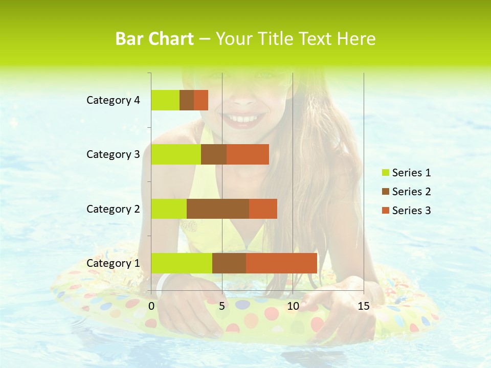 Water Park Swim Orange PowerPoint Template