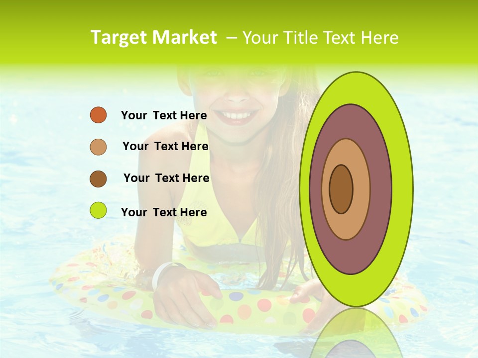 Water Park Swim Orange PowerPoint Template
