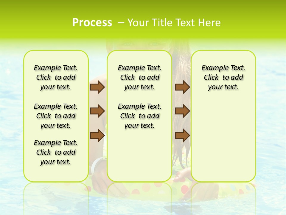 Water Park Swim Orange PowerPoint Template