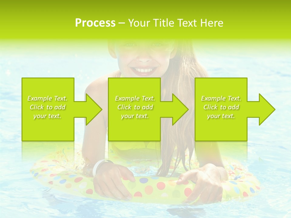 Water Park Swim Orange PowerPoint Template