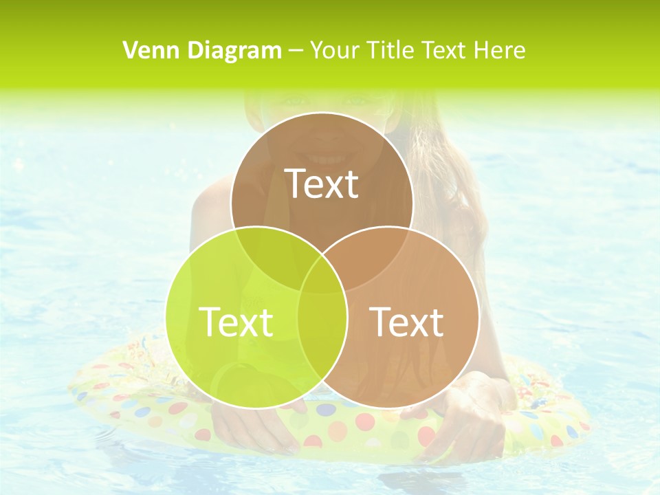 Water Park Swim Orange PowerPoint Template