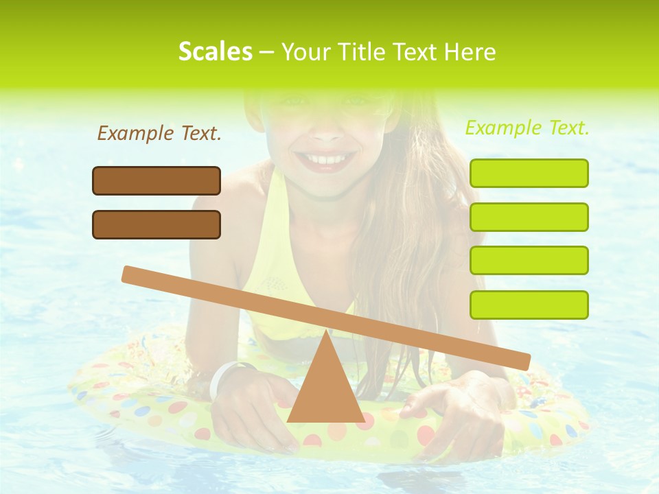 Water Park Swim Orange PowerPoint Template