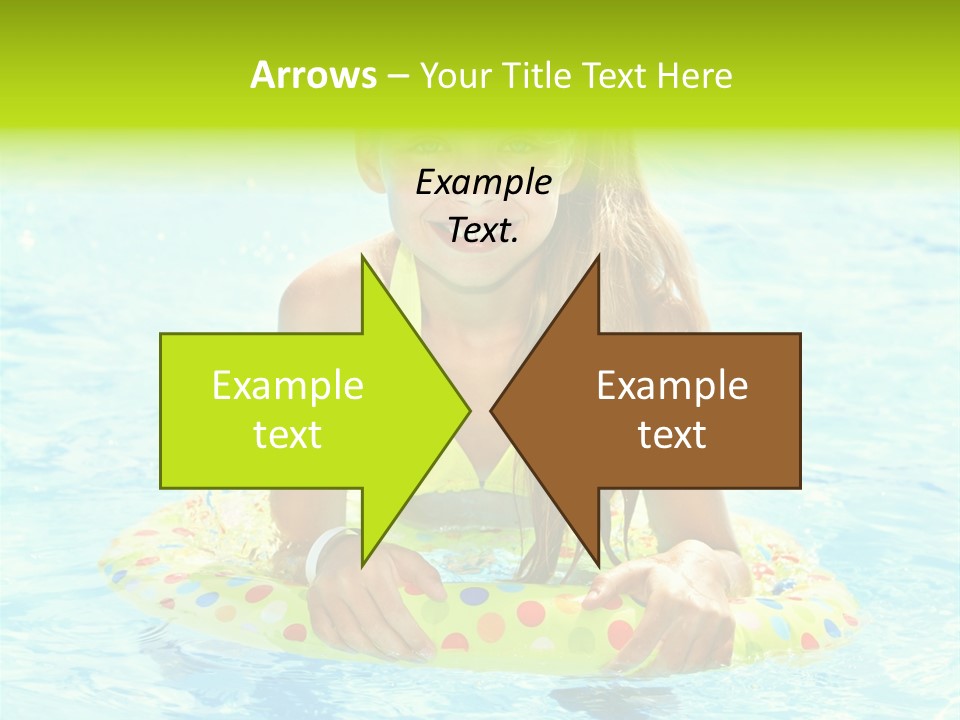 Water Park Swim Orange PowerPoint Template