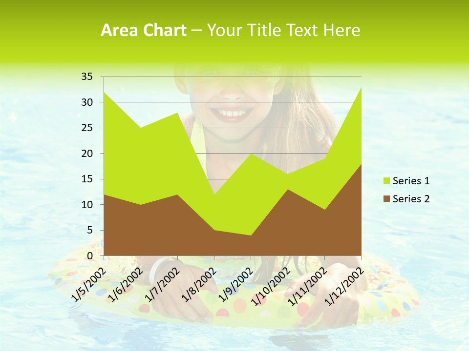 Water Park Swim Orange PowerPoint Template