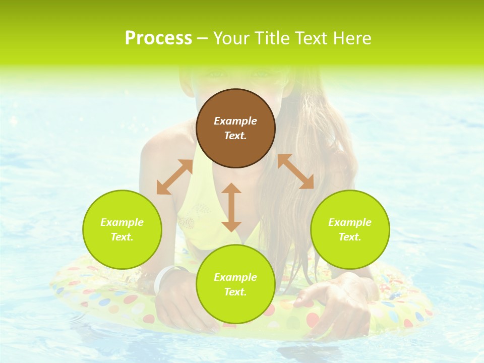 Water Park Swim Orange PowerPoint Template