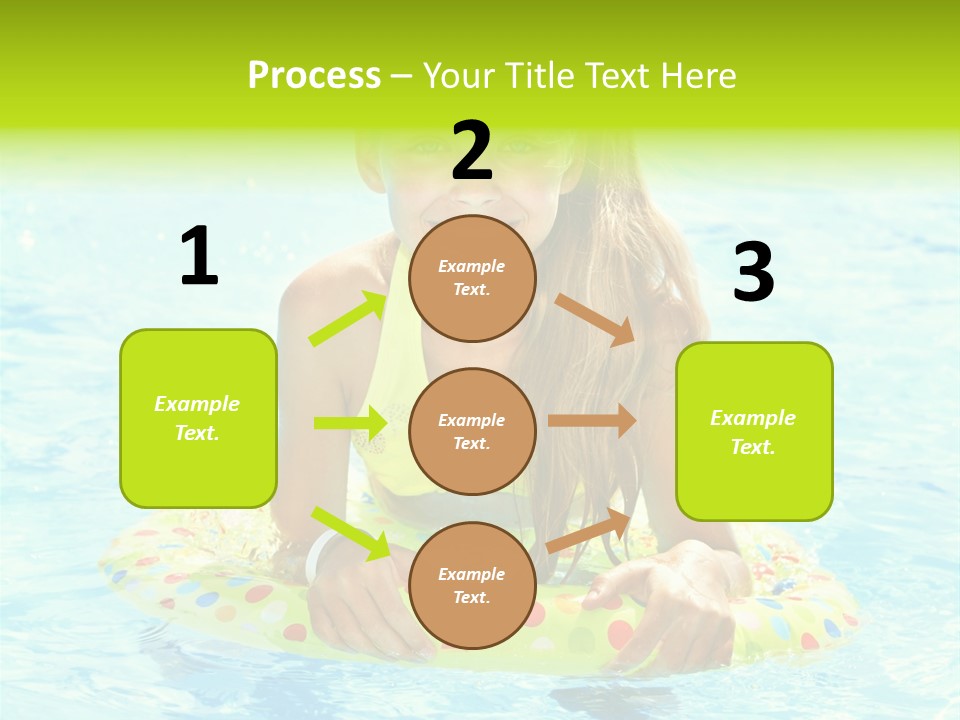 Water Park Swim Orange PowerPoint Template