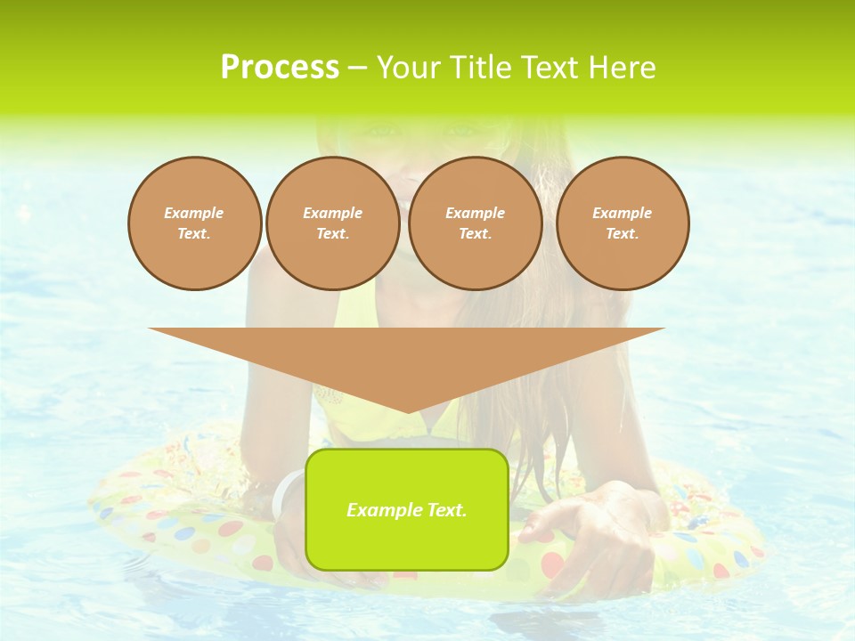 Water Park Swim Orange PowerPoint Template