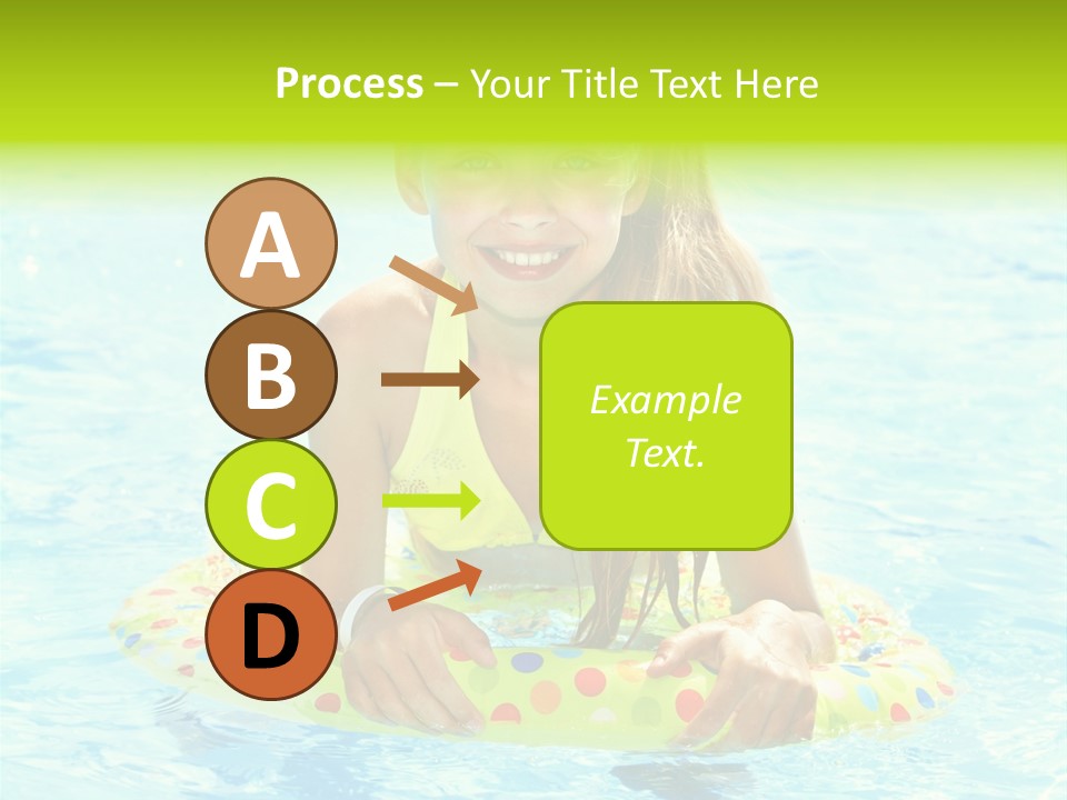 Water Park Swim Orange PowerPoint Template