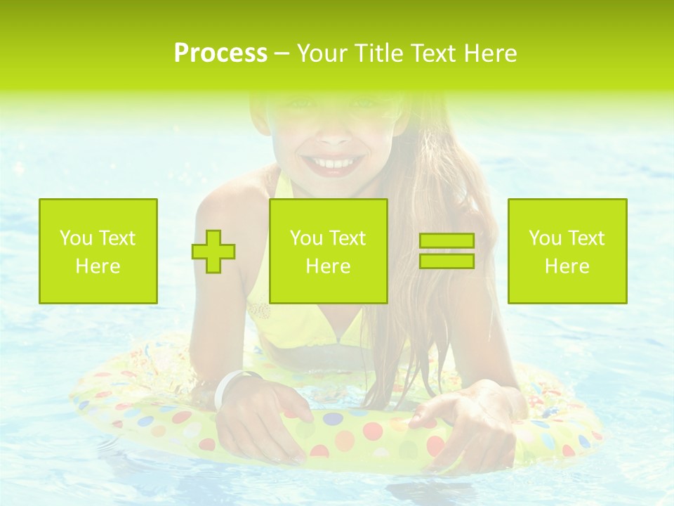 Water Park Swim Orange PowerPoint Template