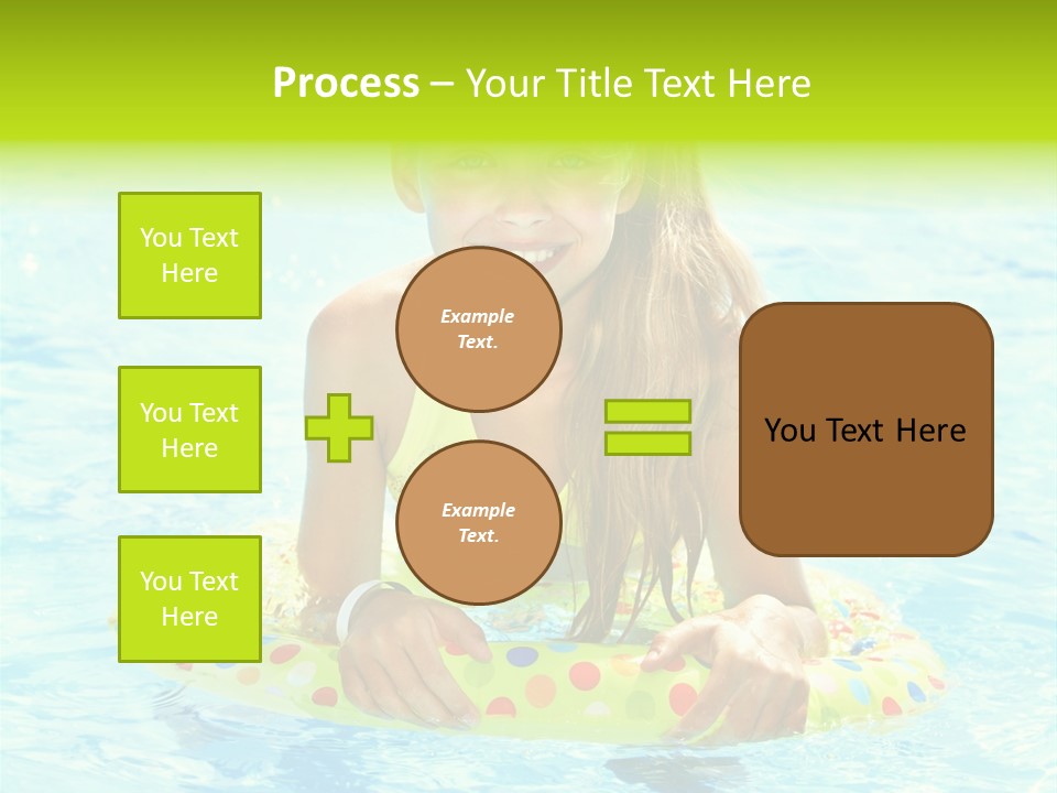 Water Park Swim Orange PowerPoint Template