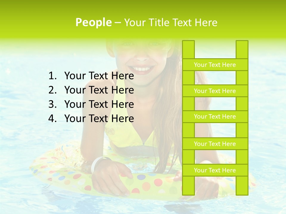 Water Park Swim Orange PowerPoint Template