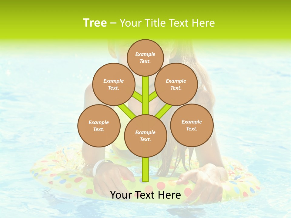 Water Park Swim Orange PowerPoint Template