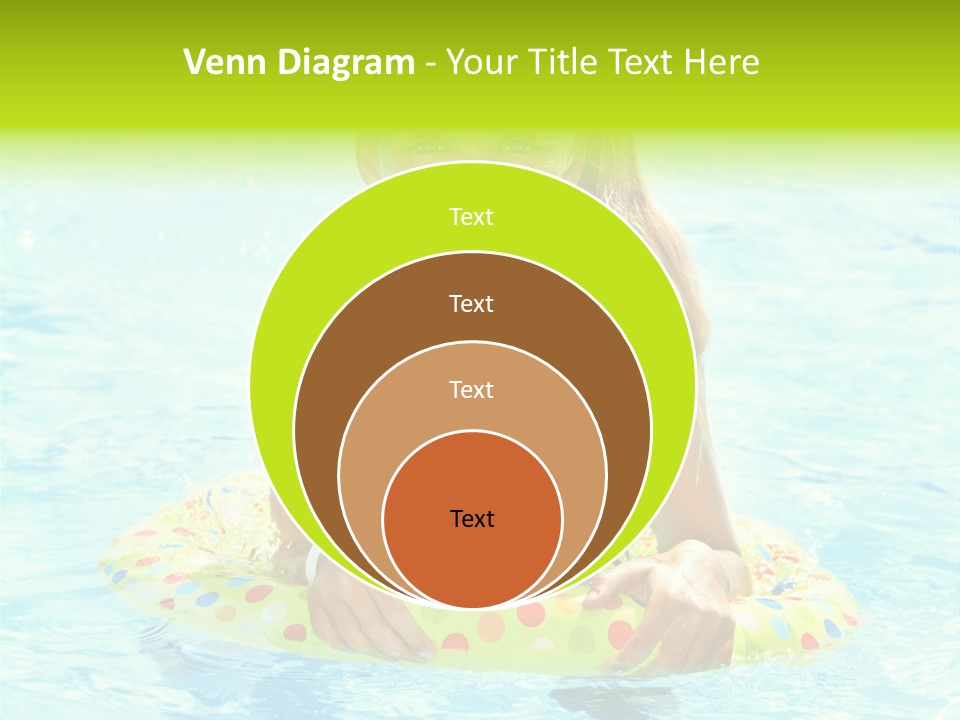 Water Park Swim Orange PowerPoint Template