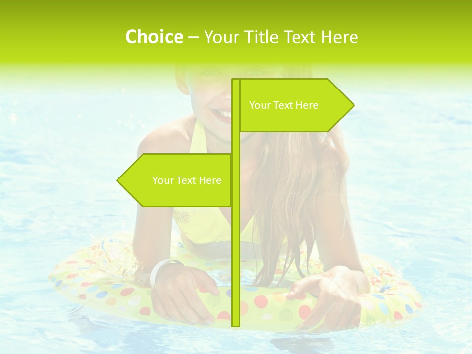 Water Park Swim Orange PowerPoint Template