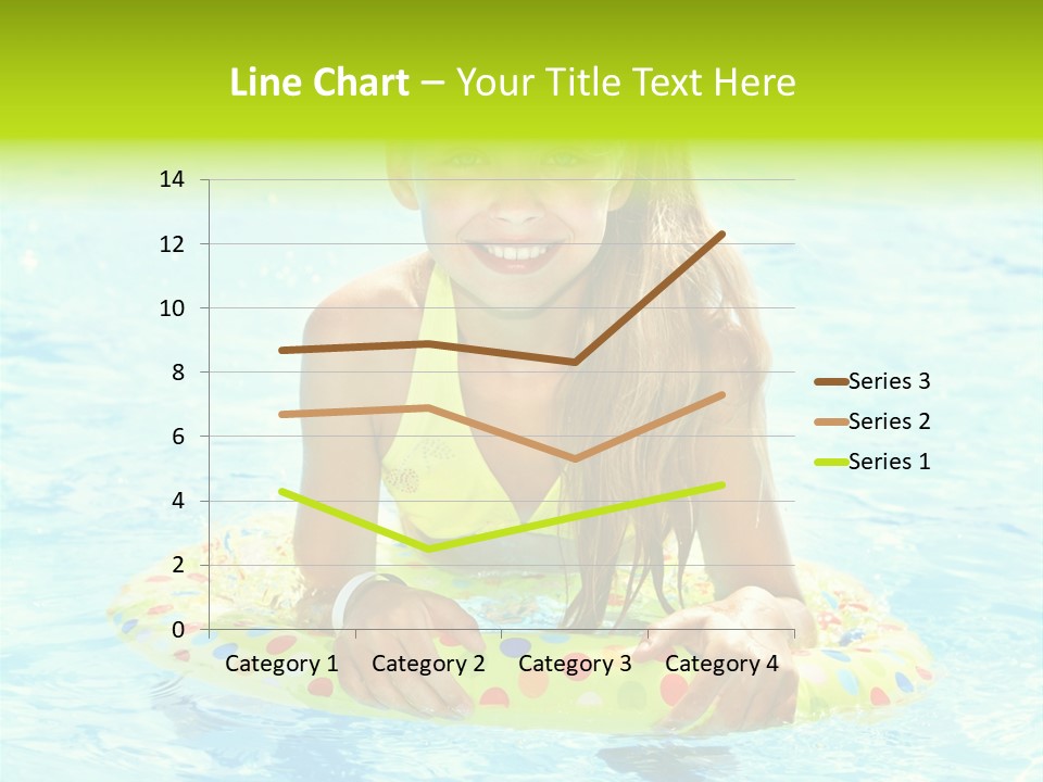 Water Park Swim Orange PowerPoint Template