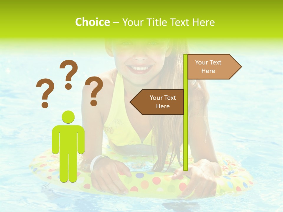 Water Park Swim Orange PowerPoint Template