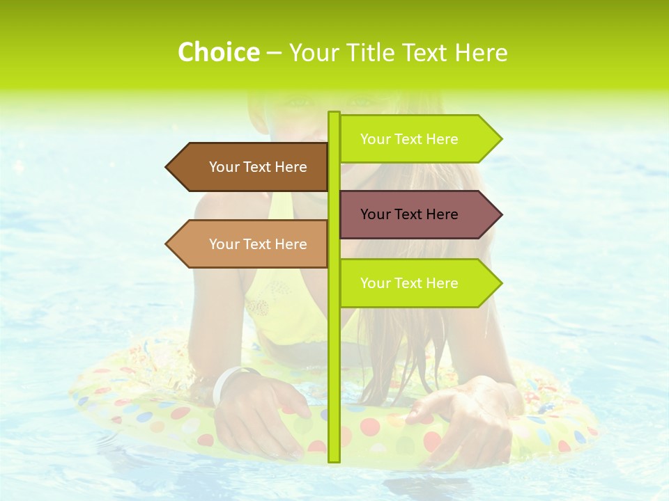 Water Park Swim Orange PowerPoint Template