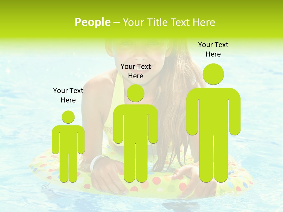 Water Park Swim Orange PowerPoint Template