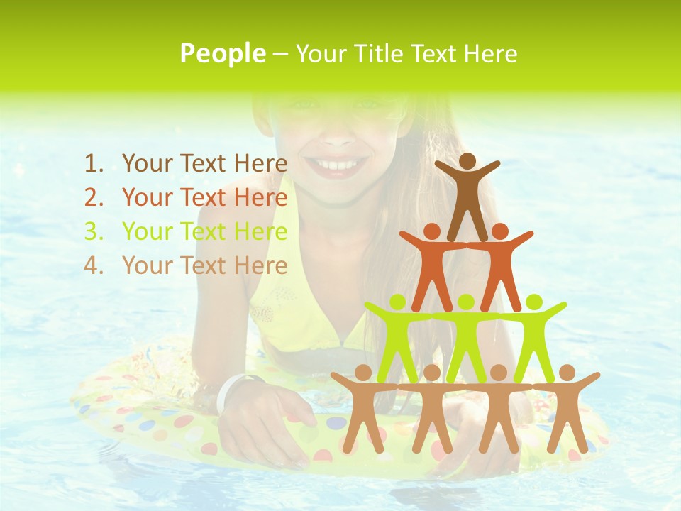 Water Park Swim Orange PowerPoint Template