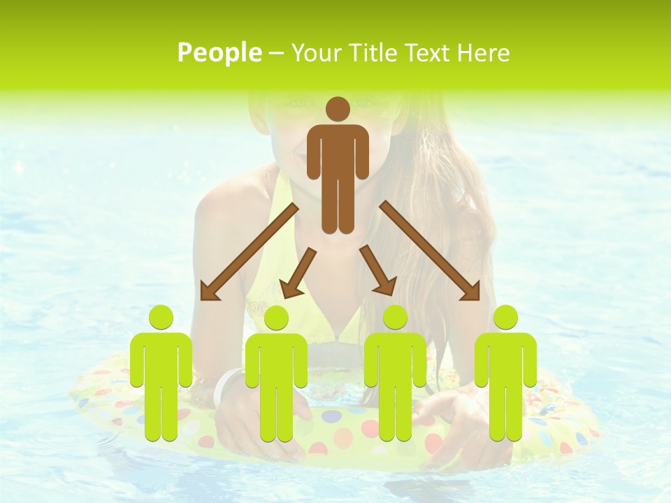 Water Park Swim Orange PowerPoint Template