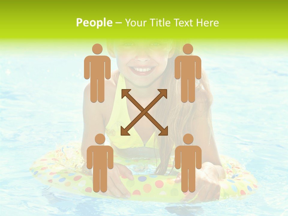 Water Park Swim Orange PowerPoint Template