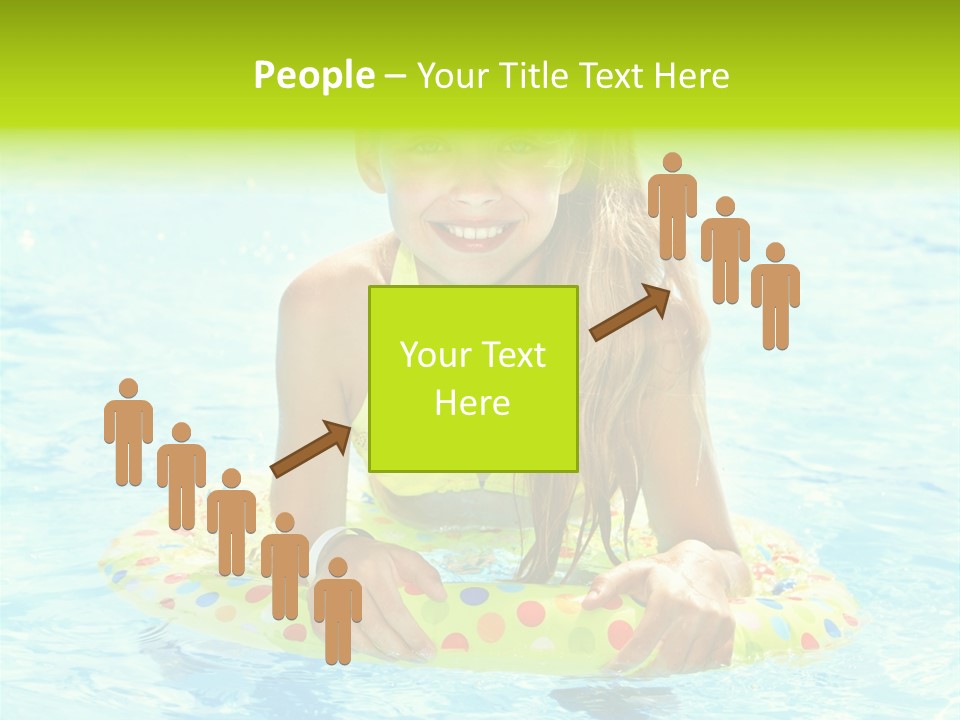 Water Park Swim Orange PowerPoint Template