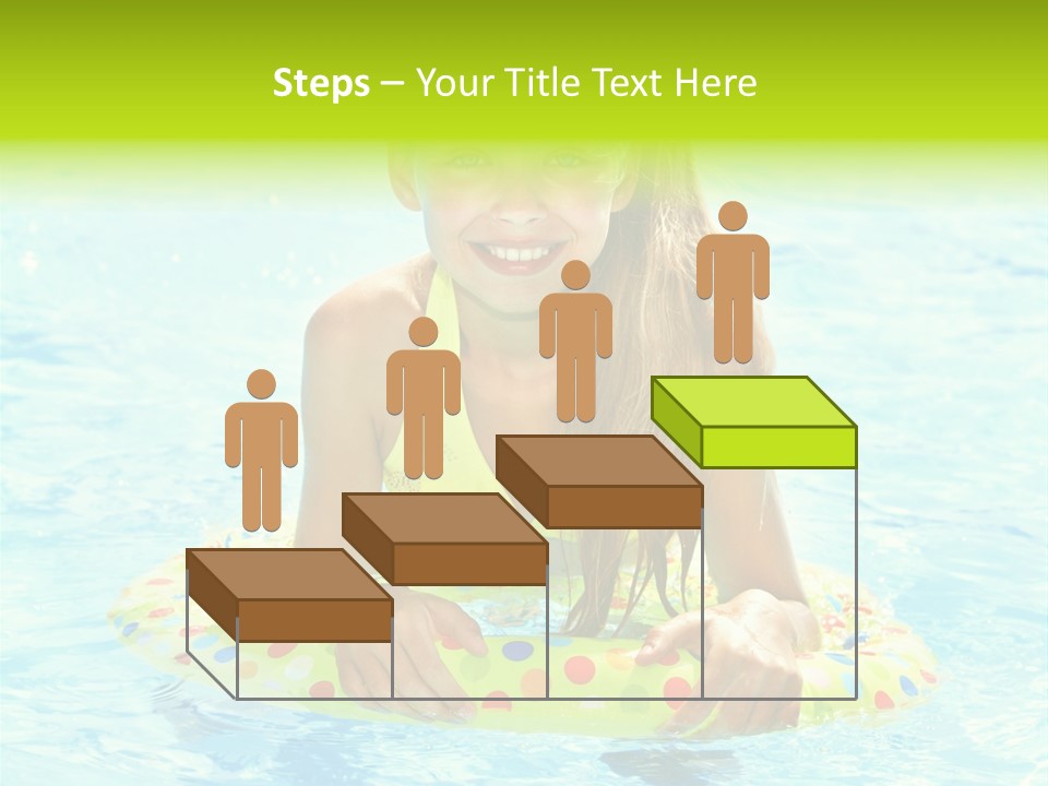 Water Park Swim Orange PowerPoint Template
