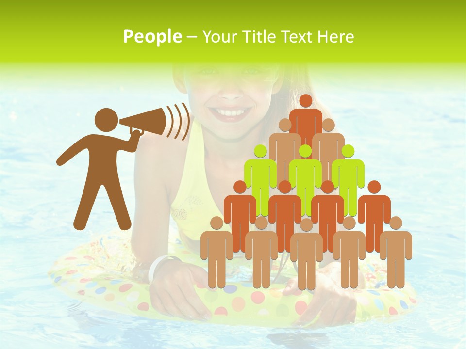 Water Park Swim Orange PowerPoint Template