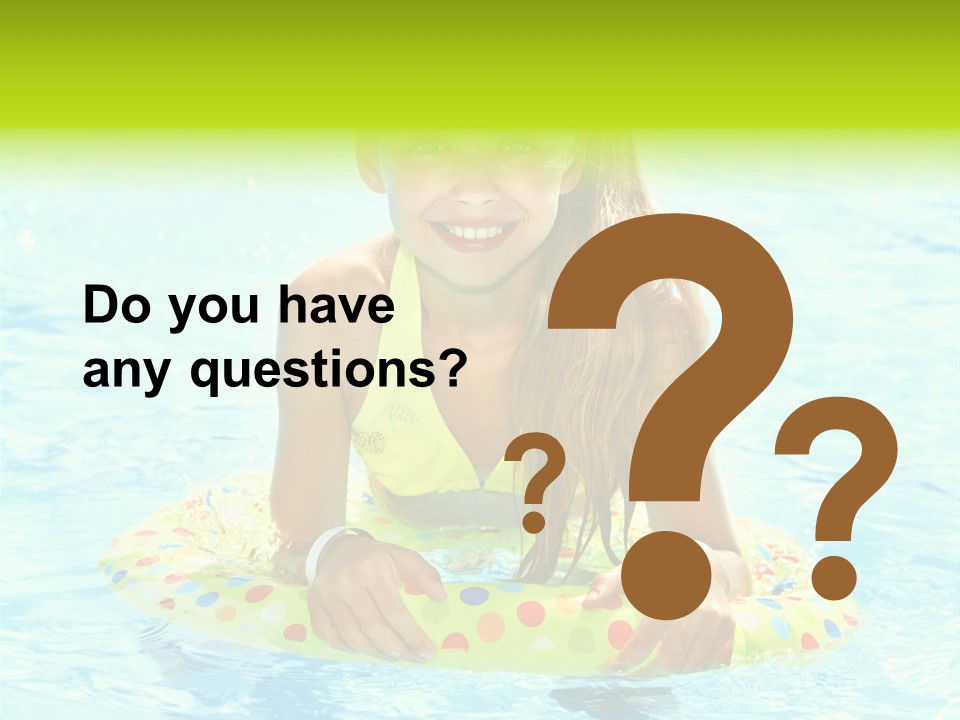 Water Park Swim Orange PowerPoint Template