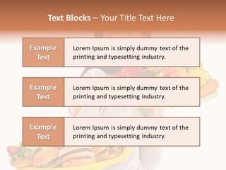 Take Out Food Lifestyle Junk PowerPoint Template