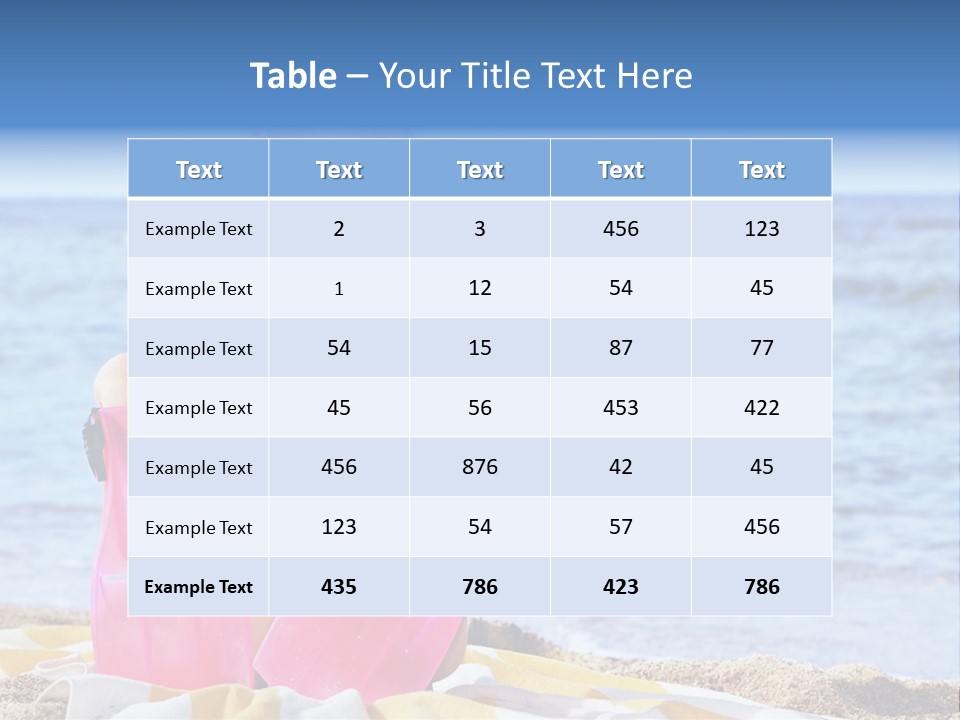 Snorkel Set Leisure Mask PowerPoint Template