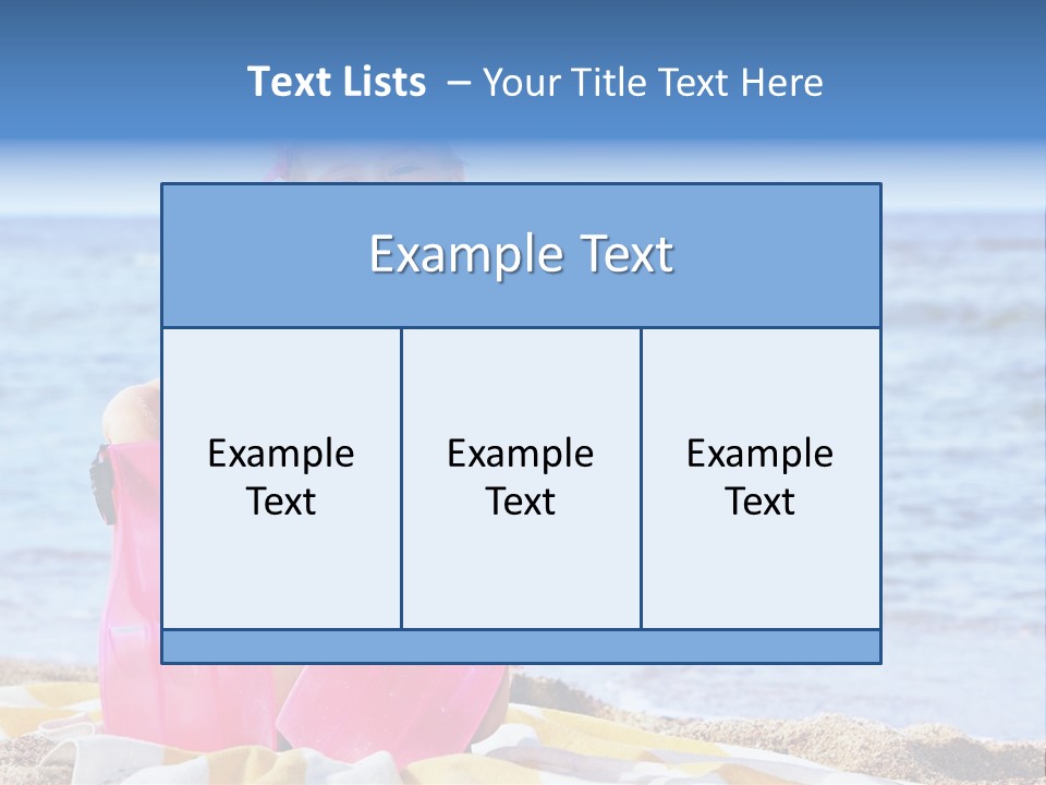 Snorkel Set Leisure Mask PowerPoint Template