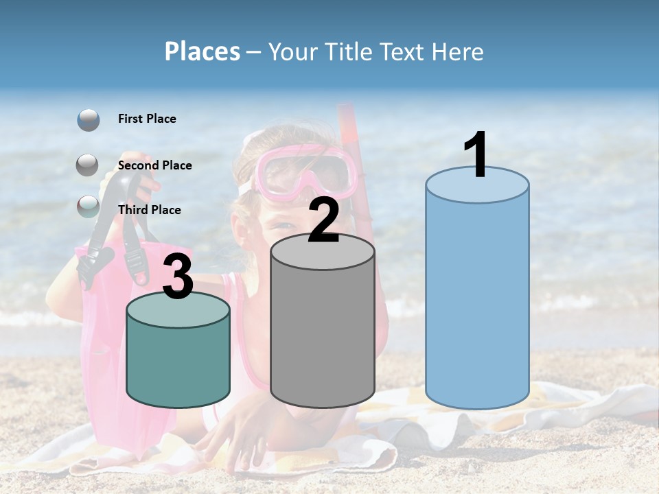 Kid Snorkeling Beauty PowerPoint Template