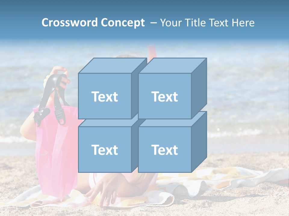 Kid Snorkeling Beauty PowerPoint Template