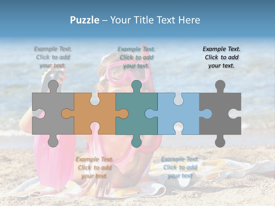 Kid Snorkeling Beauty PowerPoint Template