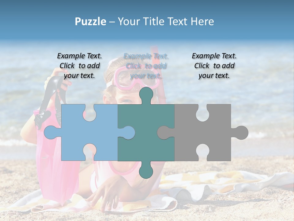 Kid Snorkeling Beauty PowerPoint Template