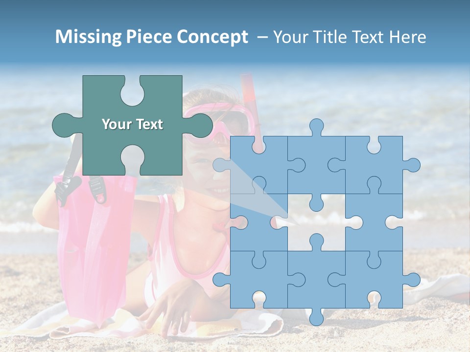 Kid Snorkeling Beauty PowerPoint Template