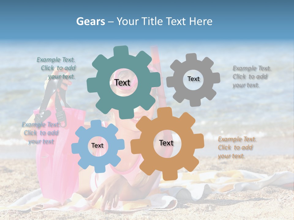 Kid Snorkeling Beauty PowerPoint Template