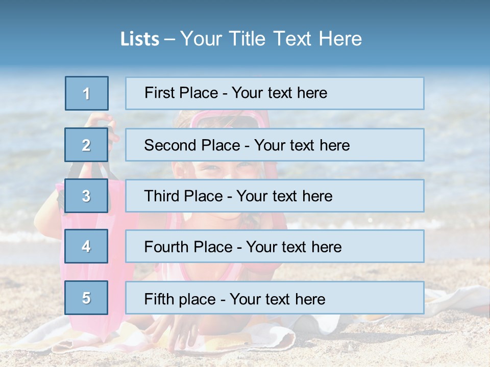 Kid Snorkeling Beauty PowerPoint Template