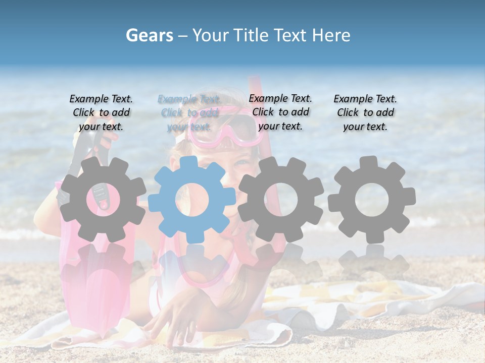 Kid Snorkeling Beauty PowerPoint Template