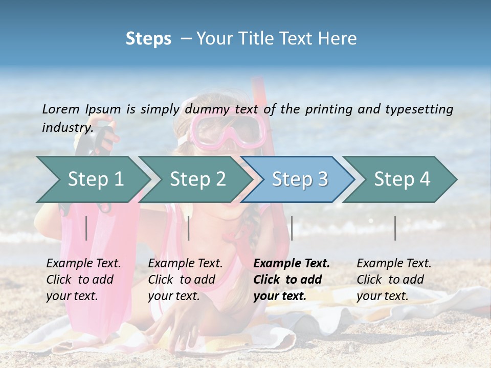 Kid Snorkeling Beauty PowerPoint Template