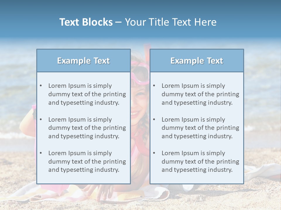 Kid Snorkeling Beauty PowerPoint Template