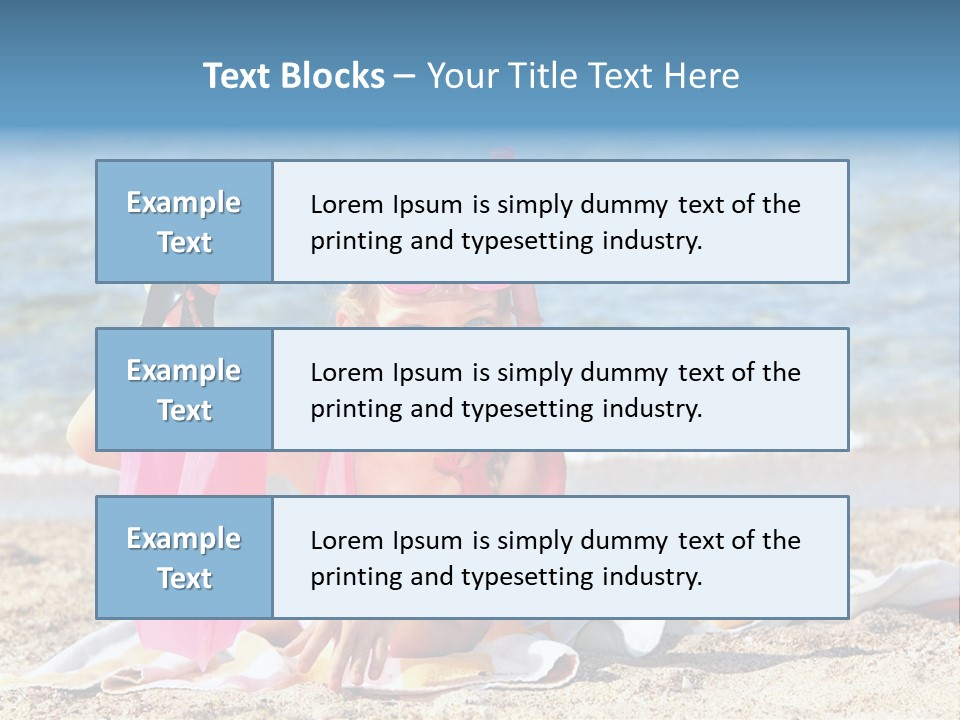 Kid Snorkeling Beauty PowerPoint Template